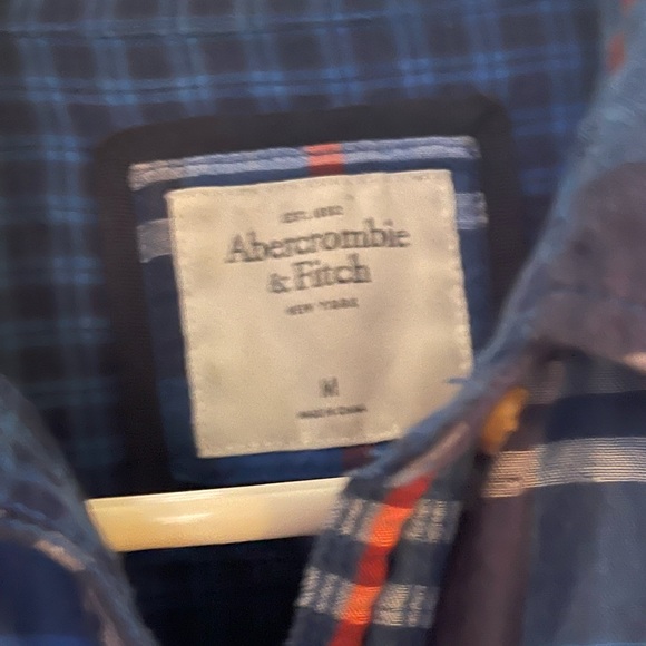 Abercrombie & Fitch Red, White, and Blue Flannel Shirt - Picture 2 of 2